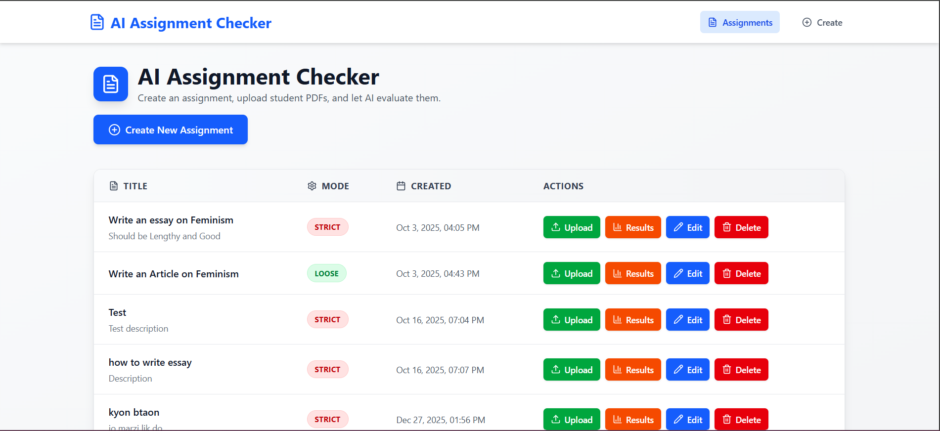 AutoGrader preview